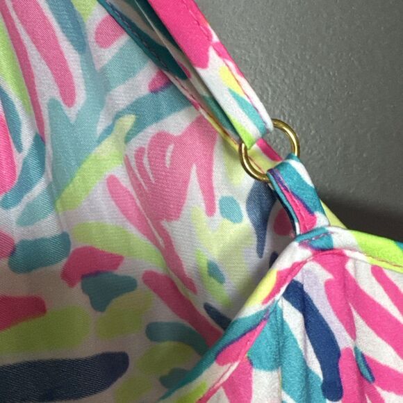 Lilly Pulitzer Size M Palm Reader Dusk Belted Romper - Picture 8 of 11